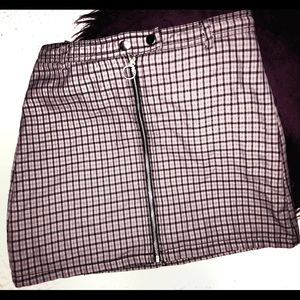 Purple and Black plaid skirt